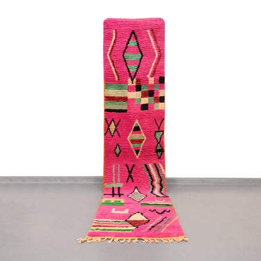 Vintage Runner Moroccan Rug 2.4 x 11.1 feet / 75 x 341 cm - Ettilux Home